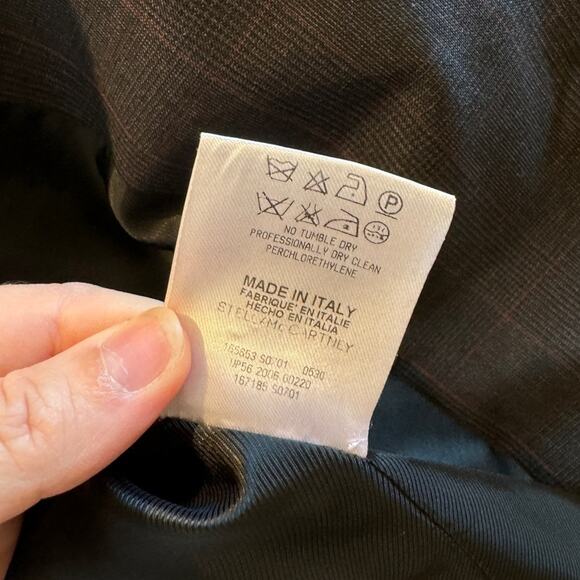 Stella McCartney Women’s Grey Plaid Blazer - Size 42 / US 6 - Picture 10 of 14